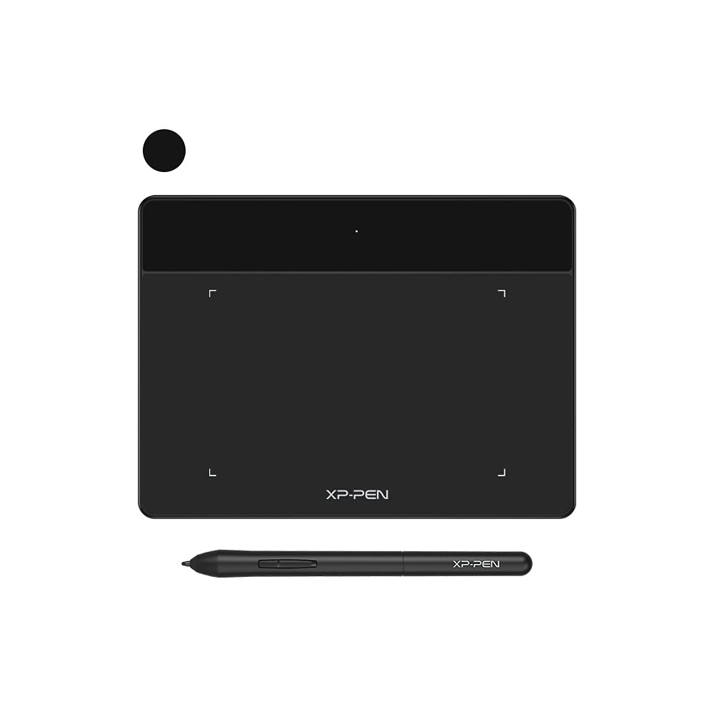 XP-PEN Drawing Tablet Deco Fun XS OSU Tablet Graphic Tablet with 8192 Levels Pressure Battery-Free Stylus, Ultrathin Tablet Compatible with Window/Mac/Android/Chrome/Linux(Black, 4x3 Inch)