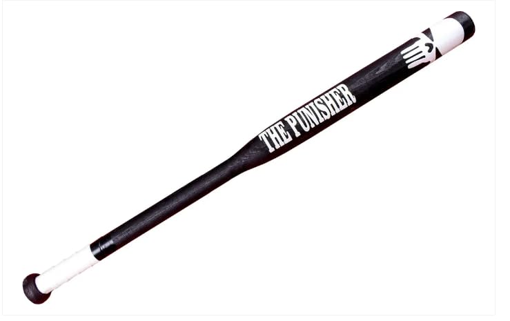 Wood Baseball Bat - Solid - Black - the punicher - 750 gram - 80 cm