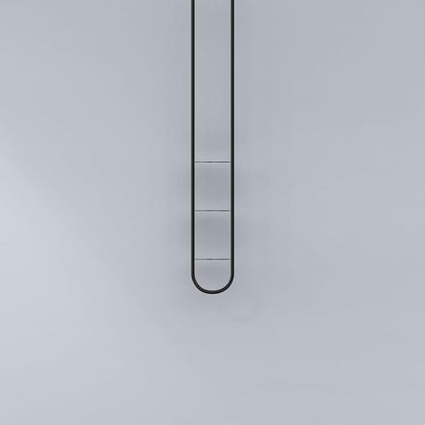 Trio Wall-Mounted Towel Shelf, 30 cm Length x 7 cm Width x 170 cm Height, Black