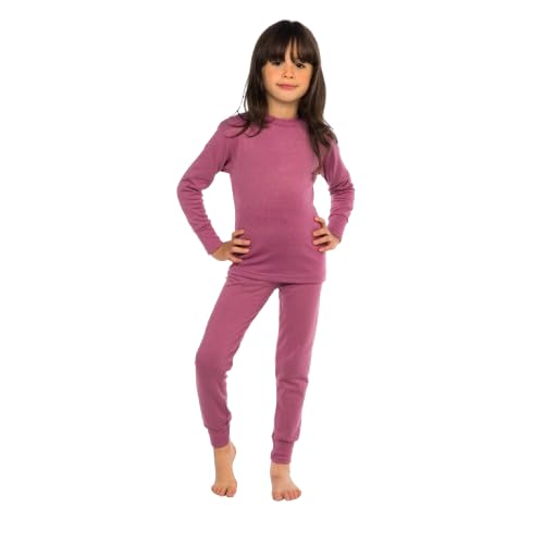 Cotton Zone Kids boys and girls organic cotton thermal Underwear set cashmere