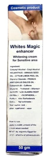 Whites Magic Enhancer Whitening Cream for Sensitive Areas, 50 gm وايتس ماجيك كريم تفتيح المناطق الحساسة