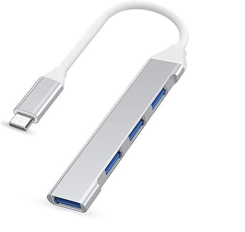 USB Type-C to USB Hub Converter – 4 Ports Multiport Adapter, Aluminum, OTG Function