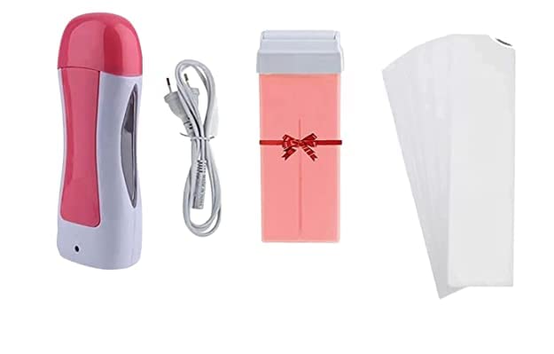 Cozen Designers Roll on Wax Hair Removal Wax Kit |Warmer Machine,Refill Cartridge, Strip | Full Wax Kit for Hair Removing and Waxing for Women Pack of 1