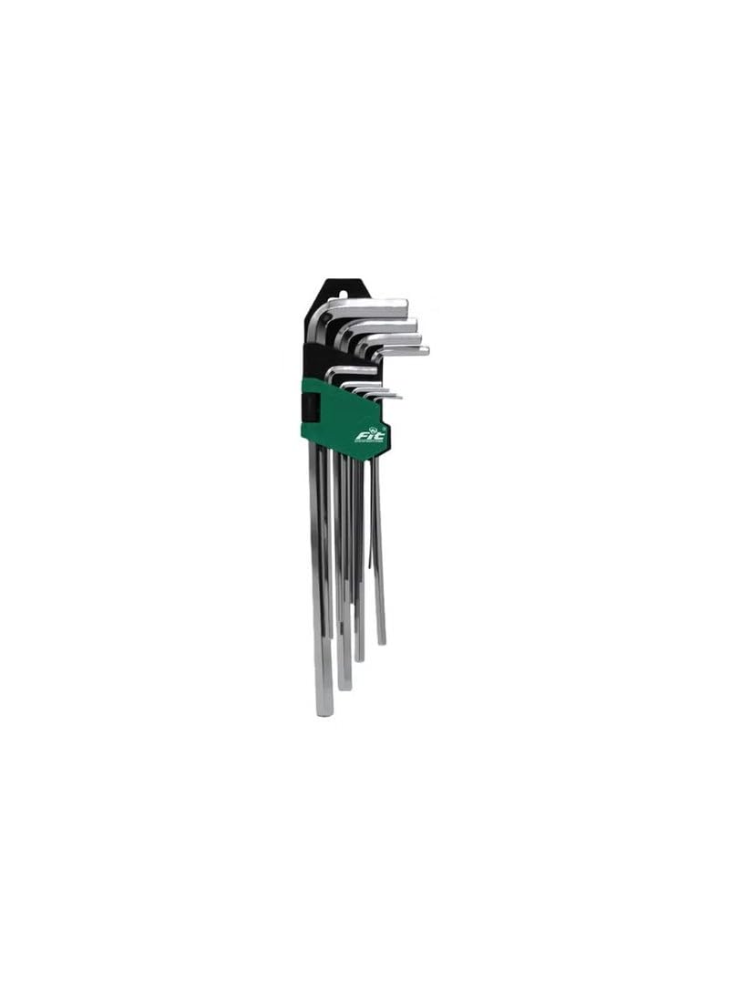 Long Hex Allen Key Set 1.5â€“10 mm Chrome Vanadium