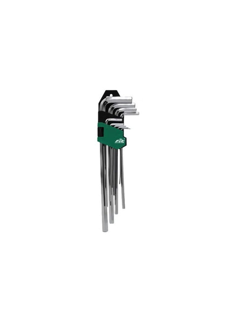 Long Hex Allen Key Set 1.5â€“10 mm Chrome Vanadium