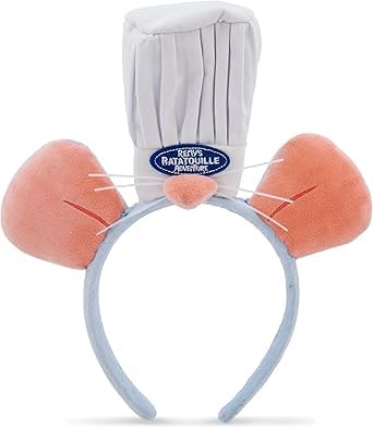 Ratatouille Chef Hat Mouse Ears Headband Soft Fabric Rose White Party Photo Props Dollar Houseware Import