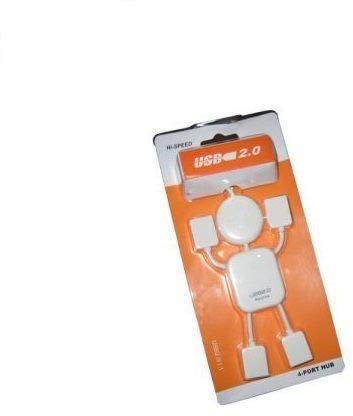 High Speed 4 Ports USB 2.0 Hub White Mini Man USB HUB