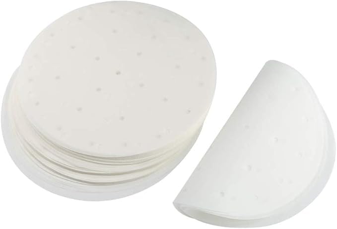 Air Fryer Paper Liner Round Non Stick Reusable Butter Sheet Heatproof Parchment Baking Paper for Air Frying Steaming Cake Cooking Tray Cleanup Easy Safe Food Grade