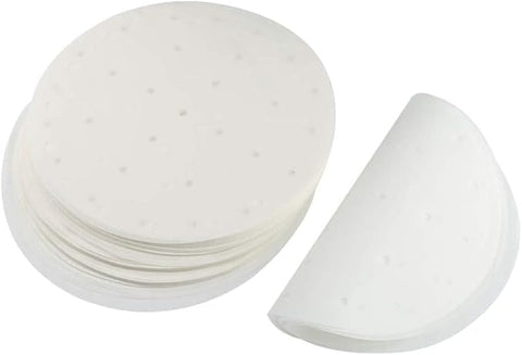 Air Fryer Paper Liner Round Non Stick Reusable Butter Sheet Heatproof Parchment Baking Paper for Air Frying Steaming Cake Cooking Tray Cleanup Easy Safe Food Grade