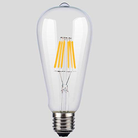 Retro ST64 Glass COB LED Edison Bulb e27 220V 4W LED Filament Lamp Ampoule Lampara Bombilla LED 4W Bulb Edison-Yellow Color