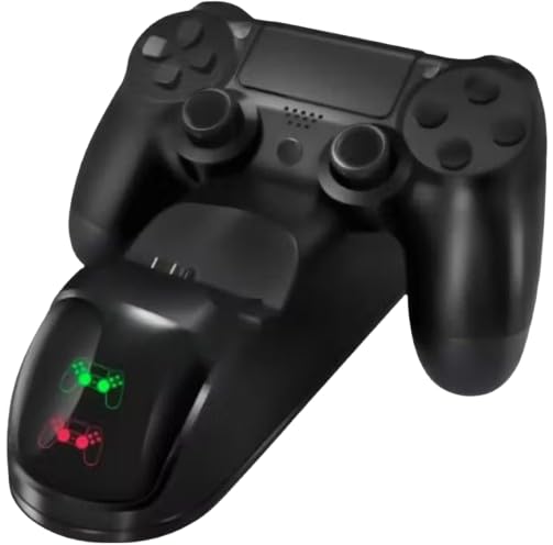 Dual Docking Station Compatible with Wireless Controllers with Indicator Lights for Energy Case Protection
