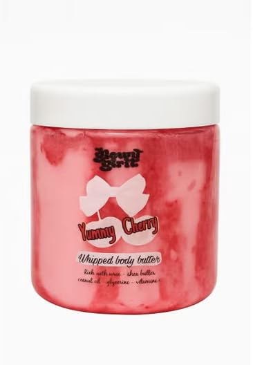 Blow Girl Yummy Cherry Whipped Body Butter - Deep Moisturizing Cream with Shea Butter, Coconut Oil & Vitamin E