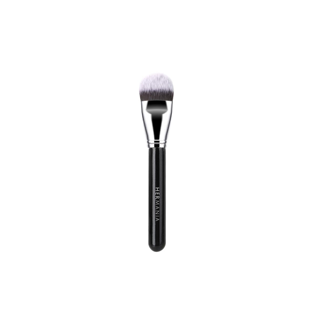 Hermania Wide Thick Curved Flat Foundation Brush Wooden Handle Synthetic Hair Makeup Applicator Tool (F115)