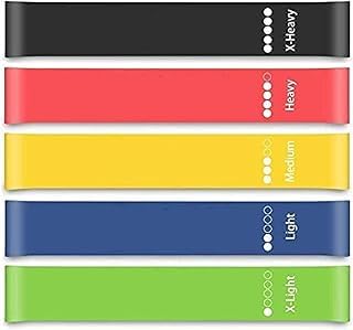 Smart Sport Resistance bands, exercise workout bands for women and men, 5 set of stretch bands for booty legs, pilates flexbands - 30.5L x 5.1W centimeters