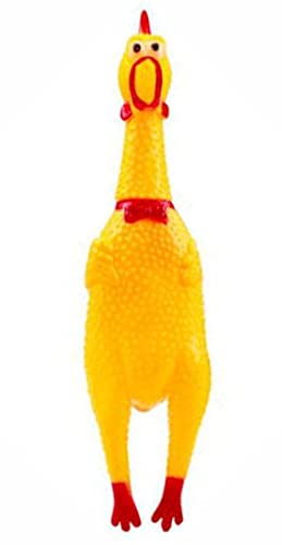 one year warranty_Squeeze Shrilling Screaming Chicken Squawking Chicken Fun Dog Toy Big Size