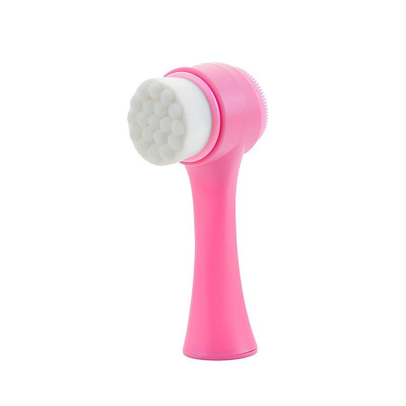Nopatia 3D Silicone Facial Cleansing Brush Double Sided Manual Facial Cleanser for Deep Pore Cleansing and Exfoliating Skin - Ultra Soft Portable Beauty Tool
