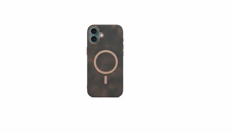 Back Cover Premium Leather With Stunning Color Design and Stylish Metal camera frame, Compatible With Magnatc Technology For IPhone 16 Plus (Dark Brwon)