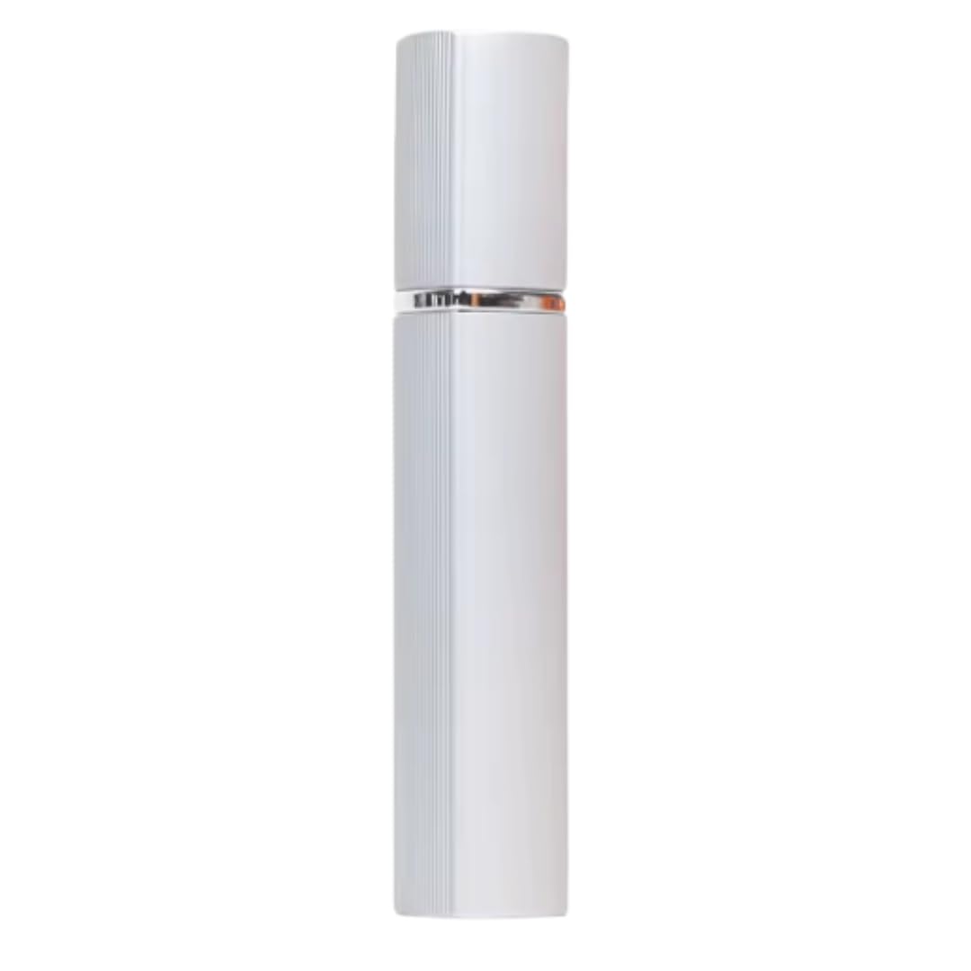 Premium 12ml Portable Mini Refillable Perfume Bottle – Travel-Friendly Spray Atomizer, Round Tube Pump, Empty Cosmetic Scent Bottle for Fragrance Lovers (Silver)