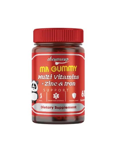 Mr Gummy Chewmeup Multi Vitamins + Zinc & Iron, Dietary Supplement, 60 Gummies