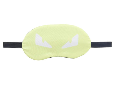 LORENZA Comfortable Satin Sleep Eye Mask, Yellow and White, Rolnza-Eye-1-Yellow