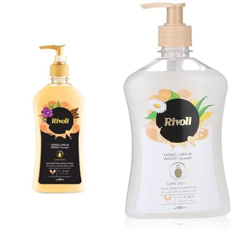 Rivoli Hand Wash Black 450 ml and Rivoli Hand Wash White 450 ml