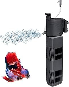 260 GPH Aquarium Internal Filter Submersible for (Up to 90 Gallon) Fish Turtle Reptile Tank Pond