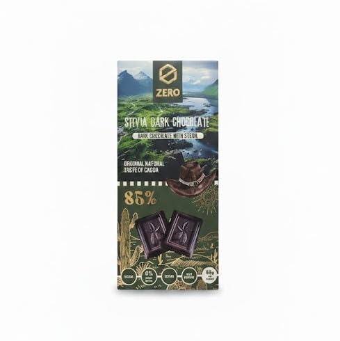 Zero Stevia Dark Chocolate - 85% Cocoa - 85g