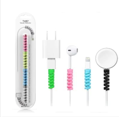 Wonka Protector Silicone Bobbin Winder Wire Cord Cable Spiral Cable Protector Saver Cover for Earphone Mouse USB Charger Wire Charger Cable for phone Cell Phone USB Charger Cable Accessor