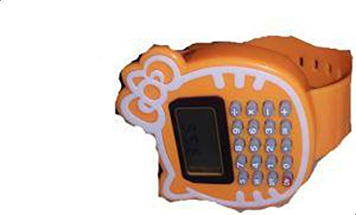 watch& calculator made of silicon orange
