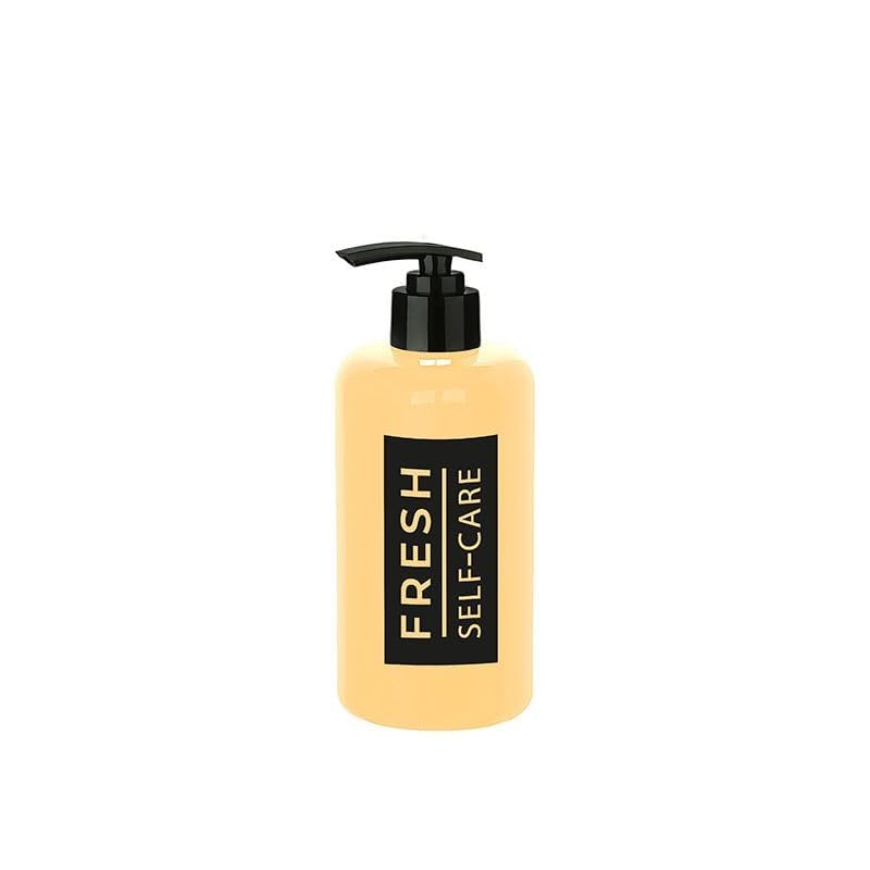 Reusable Liquid Soap Dispenser Bottle with Pump – Durable Plastic for Bathroom & Kitchen, 500ml (Beige)