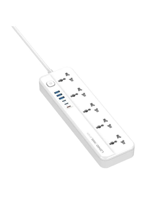 SC5614 2500W 5 SOCKETS with 6 USB Ports DESKTOP EXTENSION HOME CHARGER with 2M EU POWER CORD