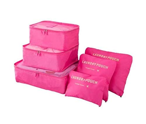 6PCS/1Set Travel Waterproof Storage Bag Clothes Underwear Bra Packing Cube Luggage Organizer Closet Divider Container Personal Hygiene Kits Travel Bags