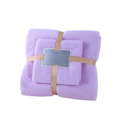 Next Store 2 Piece Bath Towel Set for Drying Body and Hair, Soft and Skin-Friendly, Super Absorbent (Lavender)