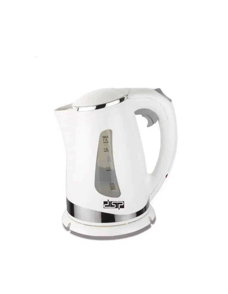 DSP electric kettle, Water Boiler, 1.7L, 2200W Fast Boiling, Auto Shut-Off, Dry Boil Protection, 360° Cordless Rotation, Visible Water Level, Secure Locking Lid, KK1110