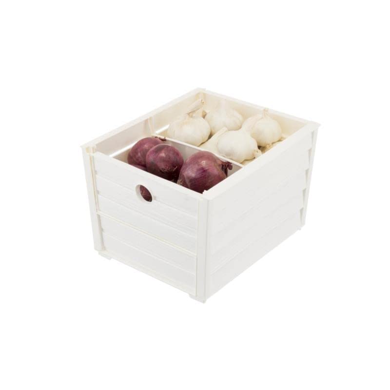 Bama Food Storage Box - 9L, Dove Grey, with Divider (Made in Italy)