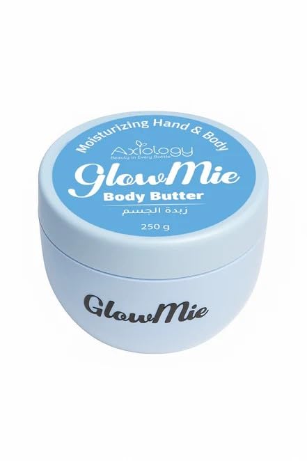 Axiology Glow Mie Body Butter, Moisturising Hand & Body Cream, Rich & Nourishing Formula, 250g