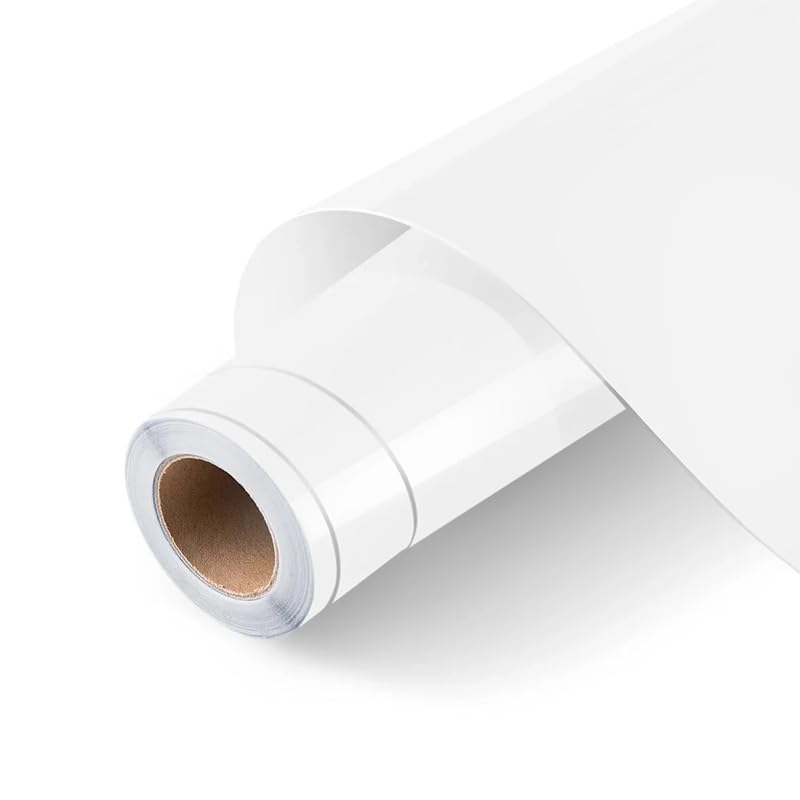 Adhesive Vinyl Roll, for All Cutting Machines, Outdoor Permanent Vinyl for Decoration, Car Decals, Scrapbooking, Signs (Matte White, 2 Meter Width 60 cm) by KaberTrade