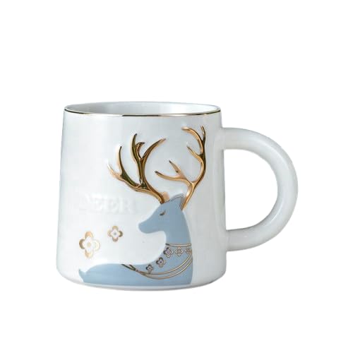 Next Store Unicorn Mug White Porcelain Mug with Modern Luxury Design Unique Coffee Tea Cup for Daily Use Office Gifts for Imagination Lovers and Cheerful Decor (Grey)