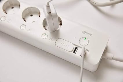 A Copper Power Strip 16A With 4 Outlets and 2 USB Ports, 2 meter cable..
