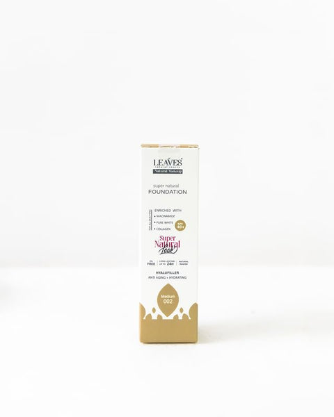 Leaves Super Natural Foundation 5-in-1 – Daily Use | Medium Shades | 25ml | Natural Coverage, Hydration & Sun Protection