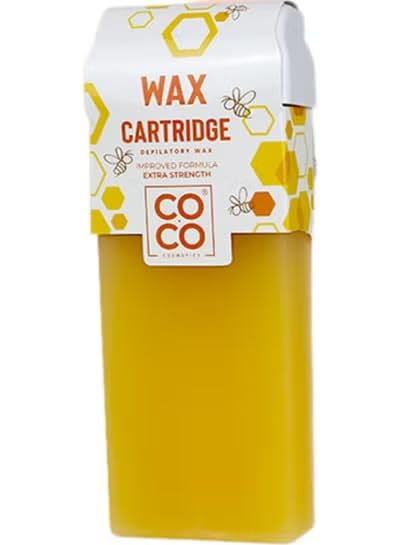 Depilatory Wax 100ml – Soft Wax Refill Cartridge for Roll-On Waxing Kit, Hair Removal for Sensitive Skin, Honey Depilatory, Beige Roll-On, Spa and Salon Hair Removal (yellow)