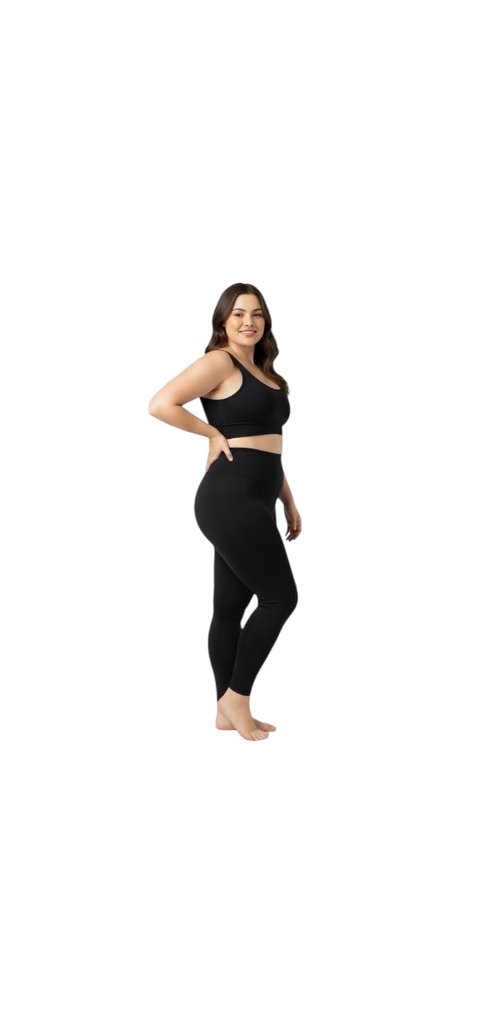 Women's Special Sizes Leggings Cotton Spandex Black High Waist Slim Fit Sport Leggings