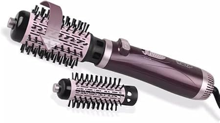 1000W 2-in-1 Electric Hair Dryer & Styler Brush | Interchangeable Heads for Various Styles | Advanced Technology to Prevent Frizz & Frizz | Fast & Efficient Styling Tool