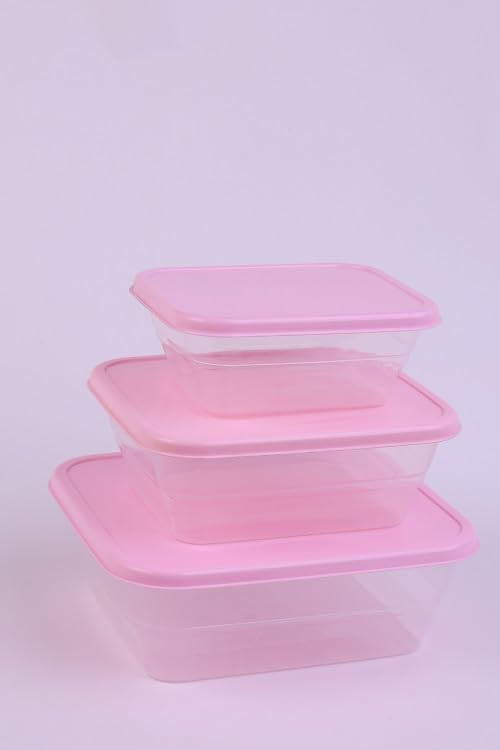 Trend Refrigerator Storage Set 0.75-1.5-2.5 Liters from m-store, Rose Color