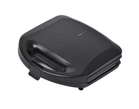 Compact Dual Sandwich Maker & Electric Panini Press with Non-Stick Triangular Plates, Indicator Lights Mini 2-Slice Sandwich Toaster - Portable Grilled Cheese Maker, and Cool-Touch Handle