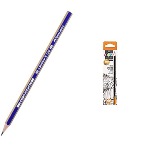 Stationery Bundle: Faber-Castell Goldfaber 2H Pencil + Carioca 2B Graphite Pencils 12-Pack