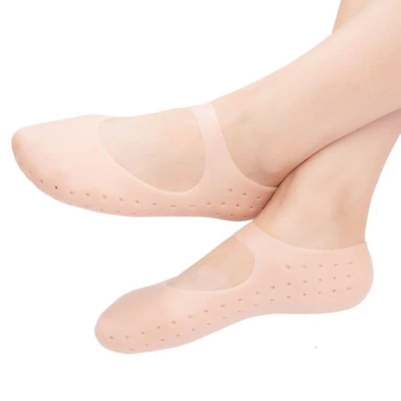 Product names may be: "Silicone Comfort" or "Silicone Pamper" Fits Medical Sandals Offer for Gout and Cracked Feet on Amazon. - Generic