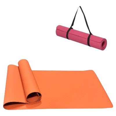 Yoga Mat 4mm Padded Non-Slip Yoga Mat for Exercise, Fitness, Pilates, Gym and Home, Easy to Clean and Carry