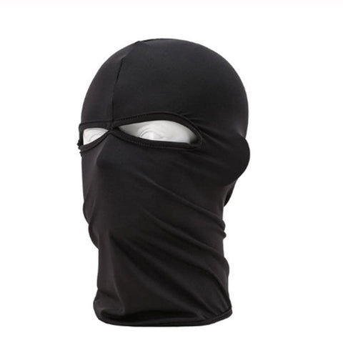 Motorcycle Full Face Mask Elastic Rubber - Black