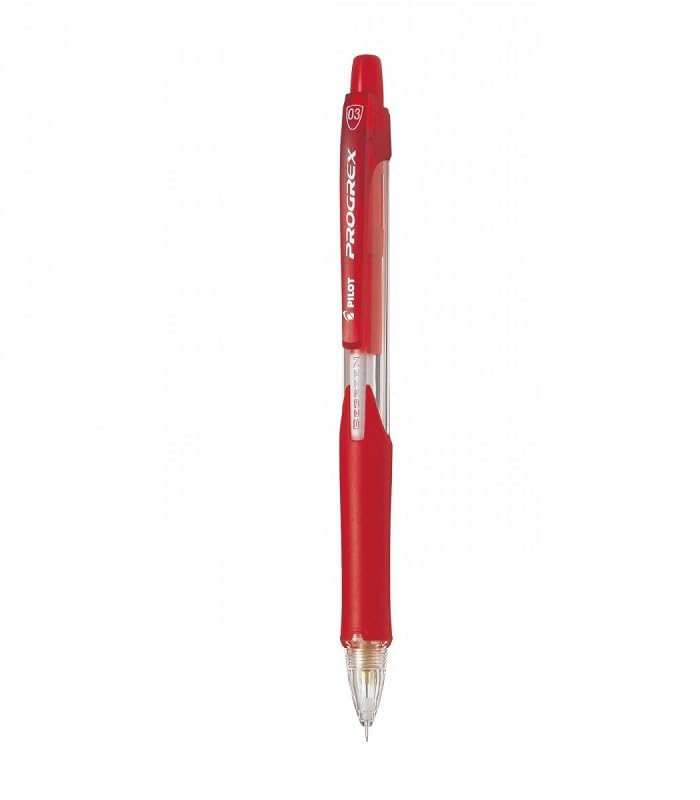 Pilot Progrex Mechanical Pencil, 0.3 mm Tip Size, Red